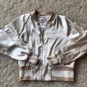 Size XS Little moon champagne bomber jacket